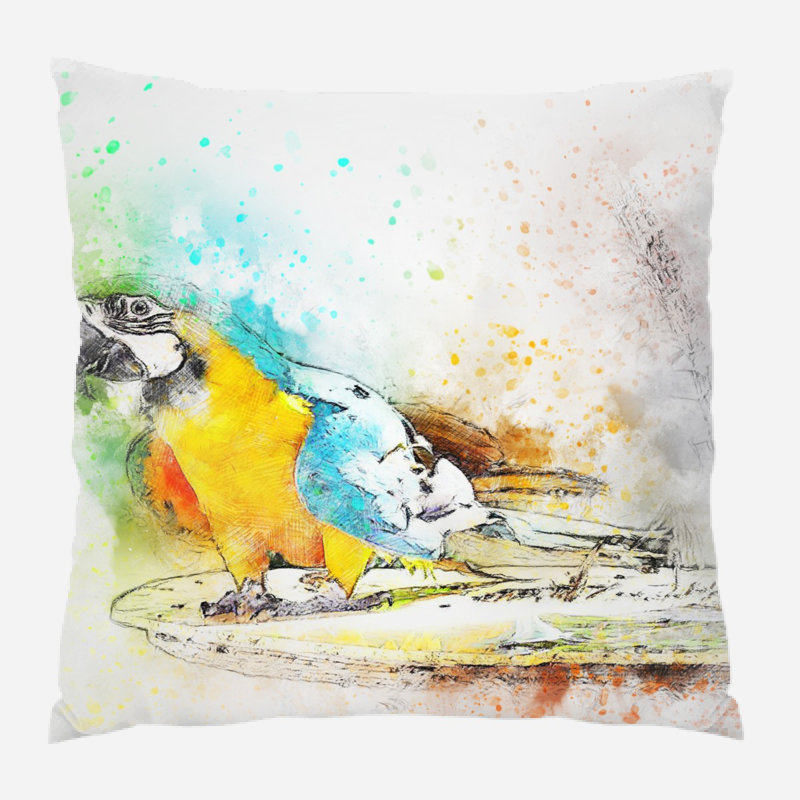 Coussin oiseau Wyble, Microsuède, Intérieur
