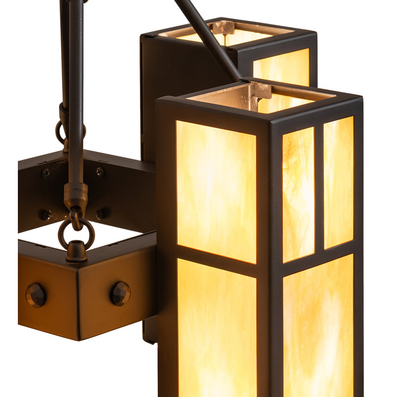 18" Square Hyde Park 4 Light Pendant