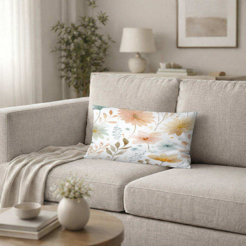 Coussin Floral, H 12 po x l 20 po