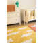 Hand Knotted Cotton Abstract Area Rug in Yellow/White