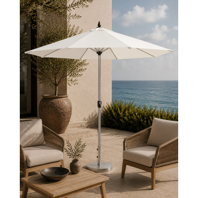 Parasol de marché de 108 po avec poteau en aluminium et manivelle Aynura