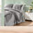 Botanical Cotton Bedding Set, Full/queen, Hypoallergenic, Gray