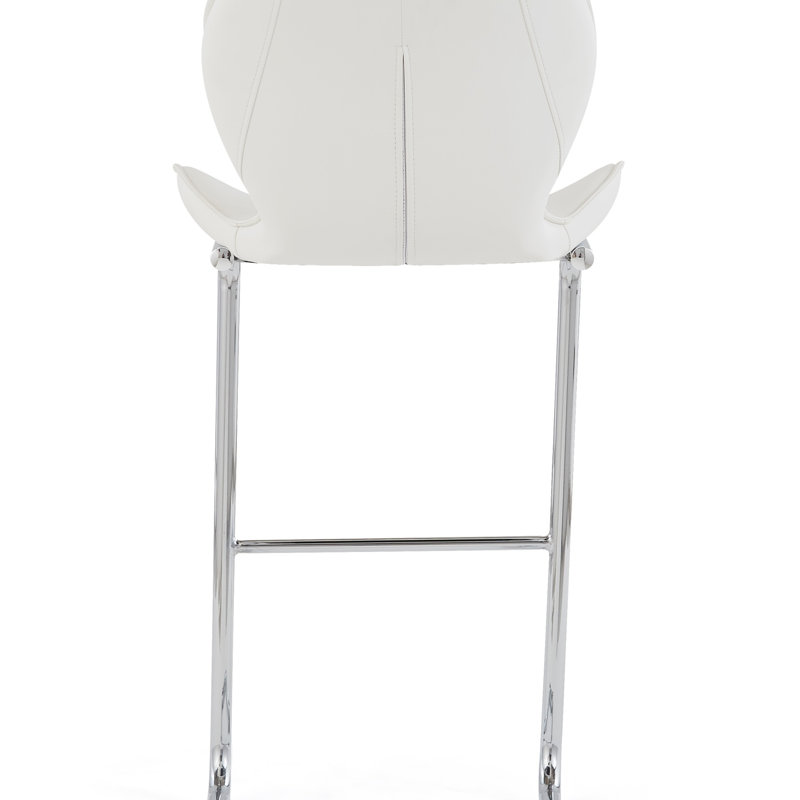 Ensemble tabouret de bar 4 pièces Charlotte avec repose-pieds en métal et tabouret de bar confortable