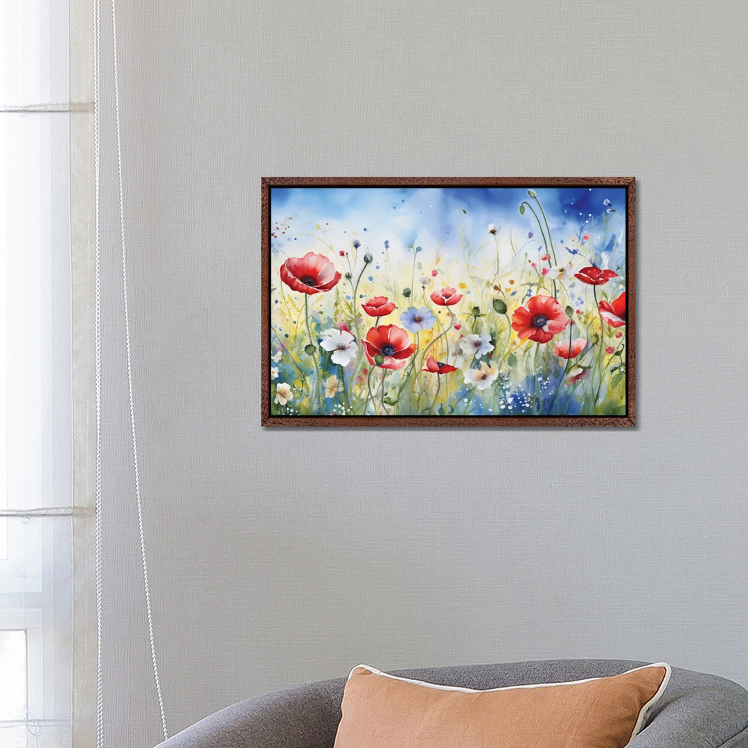 Mohnblumen und Gänseblümchen III von Svetlana Saratova - Galerie- Giclée auf Leinwand