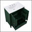 Meuble-lavabo de 30 po avec lavabo, style rétro, rangement multifonctionnel, porte à fermeture en douceur, finition vert foncé-1143629538