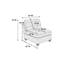 Fauteuil d'appoint moderne capitonné en tissu d'aspect lin gris