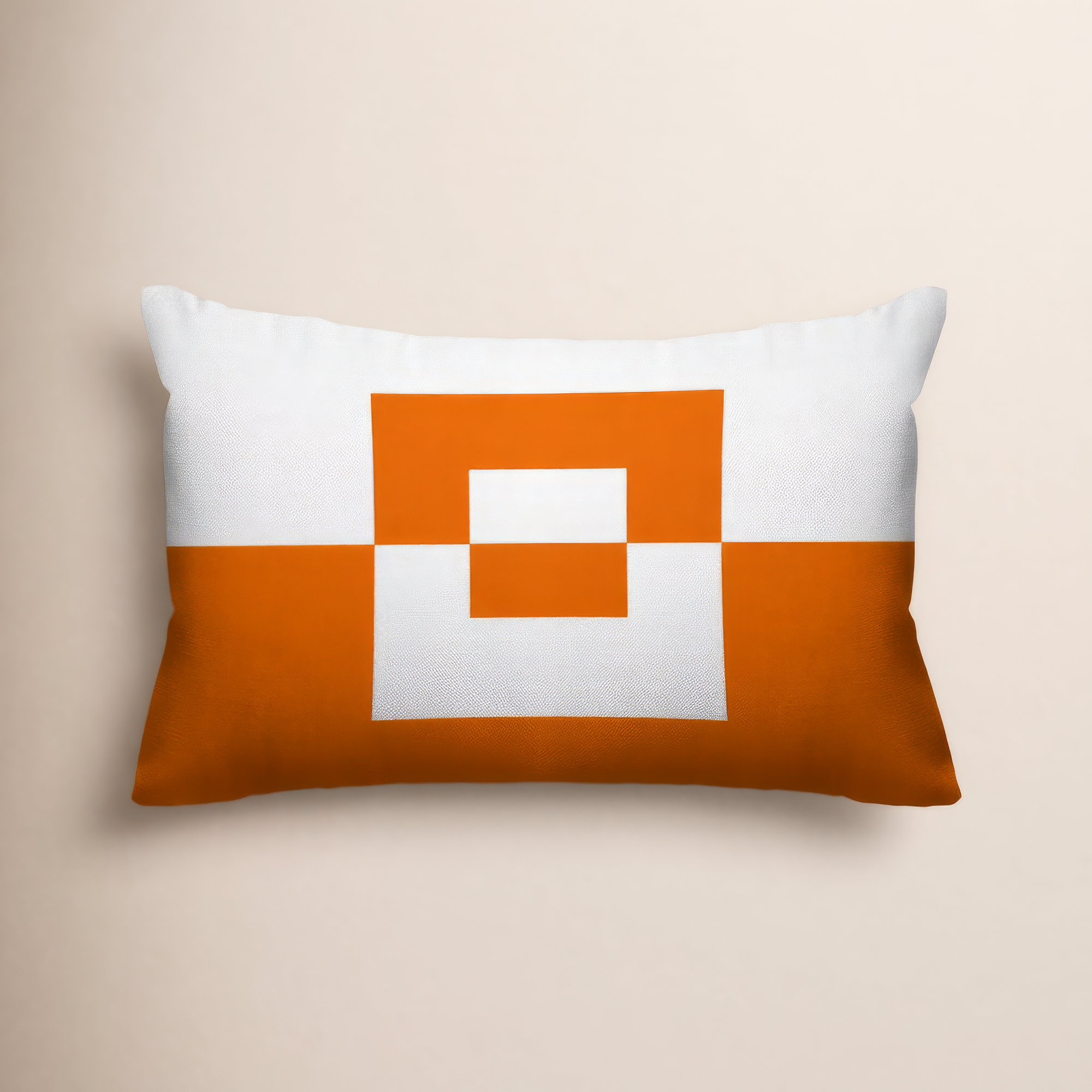 Luella Geometric Indoor/Outdoor Lumbar Throw Pillow, Orange