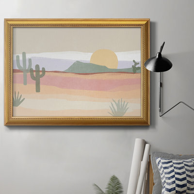 Cactus Plateau I, toile encadrée de qualité supérieure - prête à être accrochée