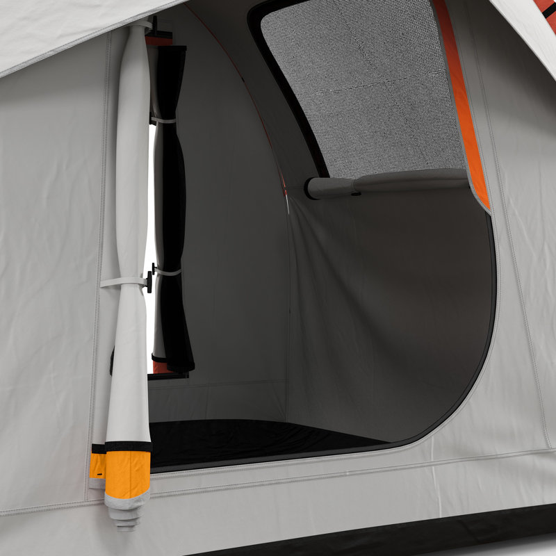 6 Person Tent, Grey/Orange