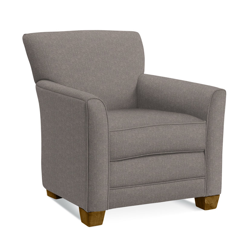 Buckley Armchair, Havana Finish, Ivory Crypton Performance; 0886-91