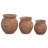 Set Of 3 Rustic Decorative Pots