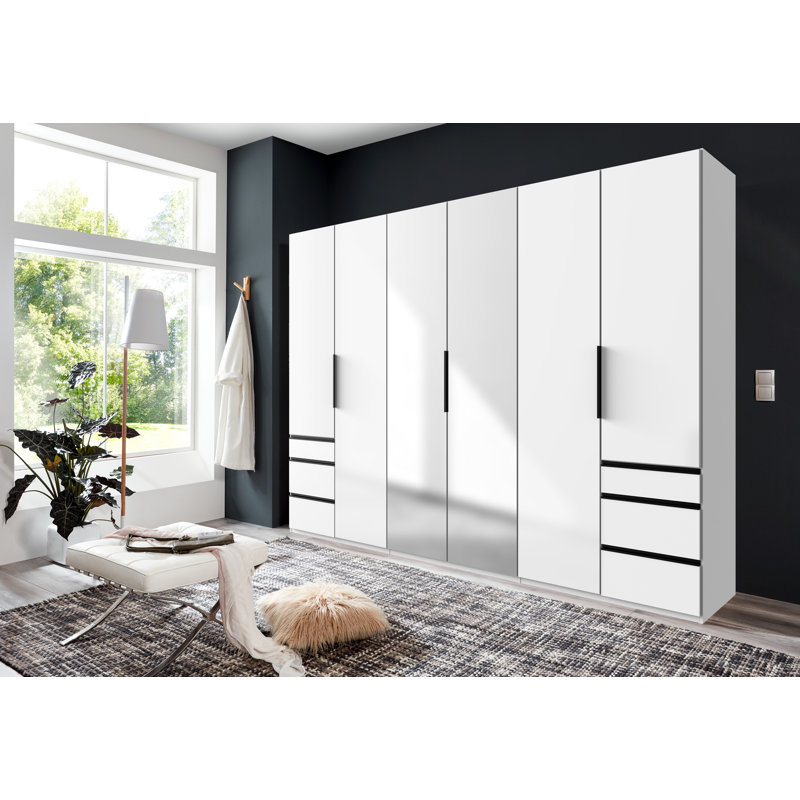 Guardino 6 Door Wardrobe, 216cm H x 300cm W x 58cm D, White