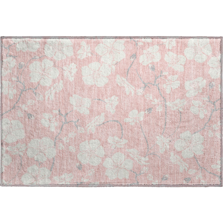 Premium Machine Washable Diskin AMF1032 Floral Rug