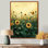 «Dreshun Summer Sunflower Meadow In The Prairies III - Sunflowers», art encadré