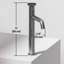 Magnolia Matte Stone White Rectangular Vessel Bathroom Sink with 12'' H Faucet