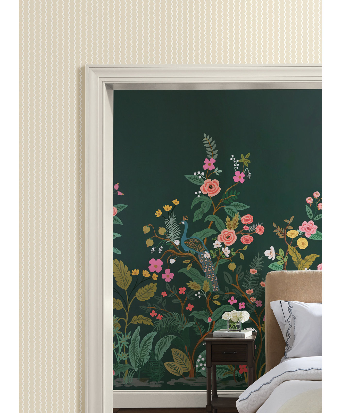 Rickrack Wallpaper Double Roll, Linen