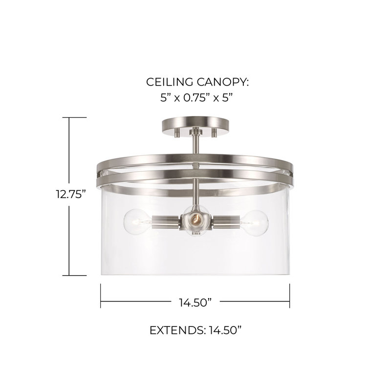 Luminaire suspendu tambour 4 lumières , Nickel brossé