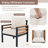 4-Piece Acacia Wood Patio Set with Removable Cushions-412396259