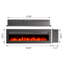 tempered glass panel Electric Fireplace-104850955