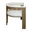 Chaise rembourrée ivoire et brune-1112046066
