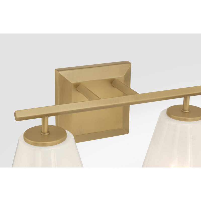 Meuble-lavabo 2 lumières 14,25 po Siena, Laiton, H 8,25 po x l 14,25 po x P 6,75 po, Deux lumières