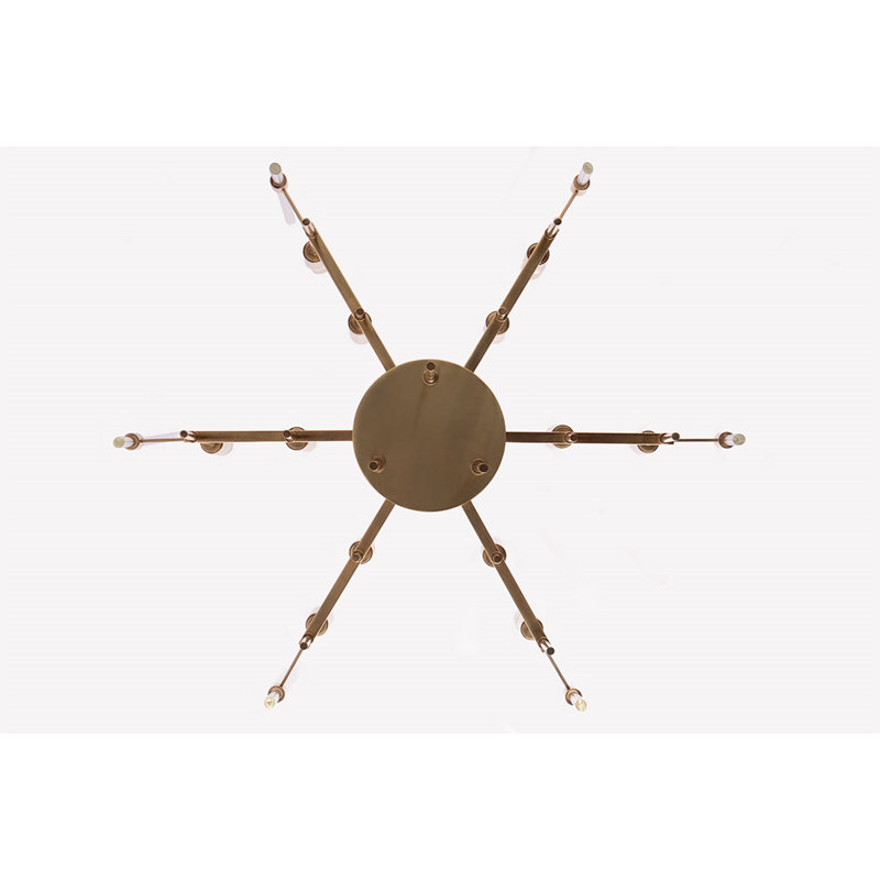 Bari 12 - Light Chandelier, Aged Brass