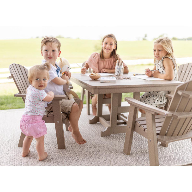 Table carrée berlinoise pour enfants 33 po Berlin, Teck naturel, Écume de mer, écume de mer