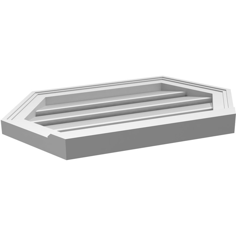 Évent horizontal fonctionnel à pignon en uréthane à surface horizontale Signature, H 16 po x l 26 po x P 2 po