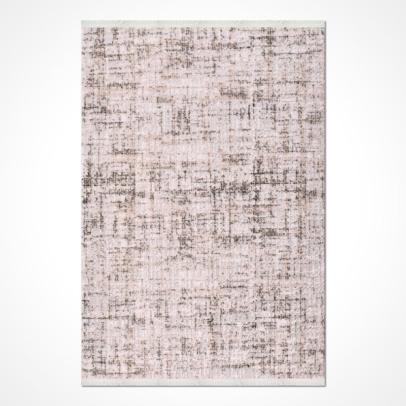 Modern/Abstract Beige Machine Washable Non-Slip Area Rug, Rectangle 2'7 x 5'