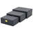 Sable Set Of 3 Suitcase Boxes With Gold Handles