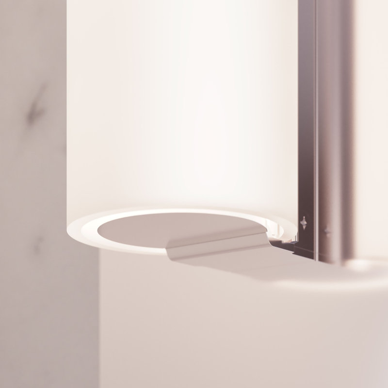 Tubo Slim 1 - Light LED Flush Mounted Sconce, Polished Chrome, Flat