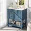 Ensemble de meuble-lavabo simple 30 po avec 5 tiroirs, meuble-lavabo autoportant avec cadre en bois 30 po-1145858856