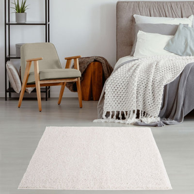 Myshaggy Collection Rugs Solid Design in White