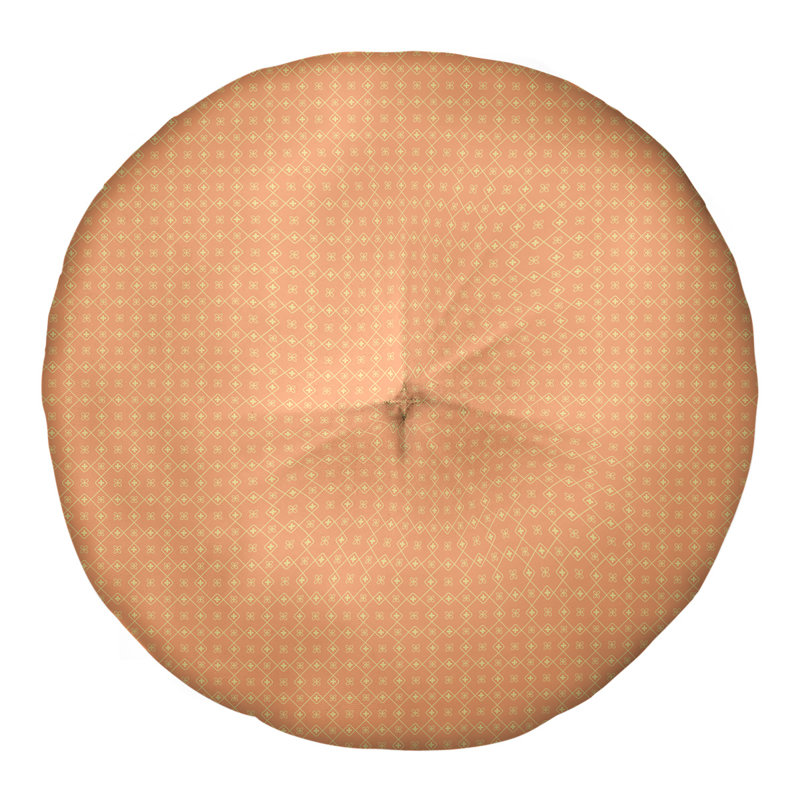Coussin de sol Katelyn Elizabeth, 30 po x 30 po, Orange / Bleu