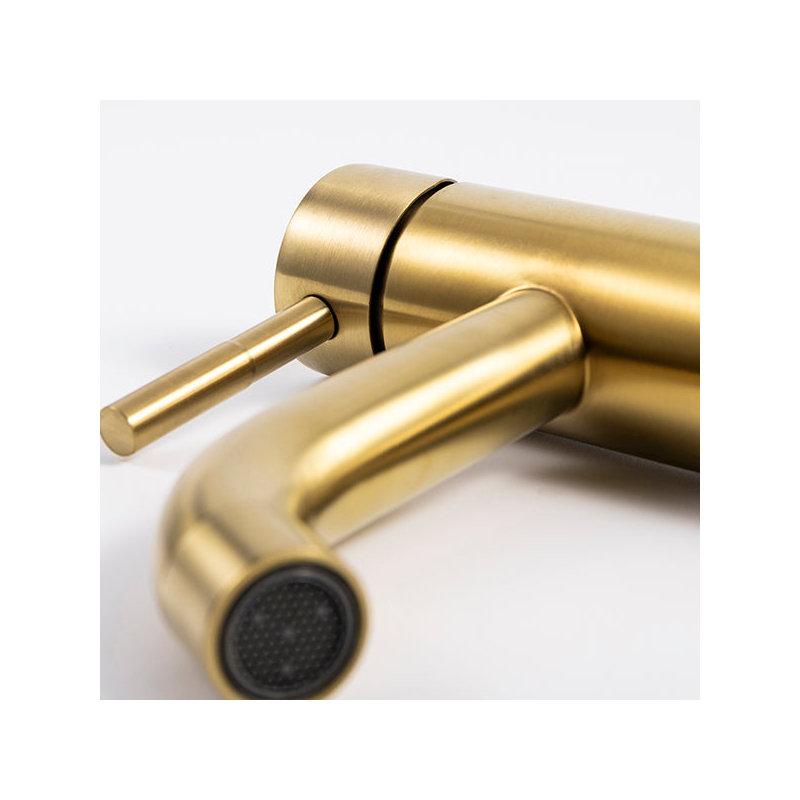 Trova Single-handle Bathroom Faucet with Drain Assembly, Satin Brass