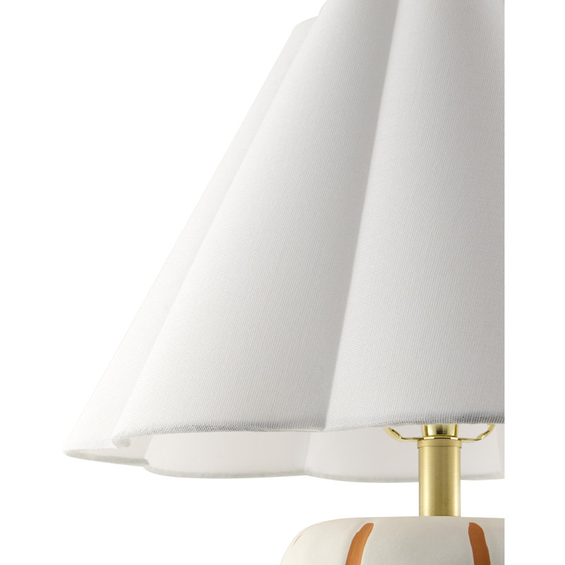 Lowrey Table Lamp, 25"H x 18"W x 18"D, Orange
