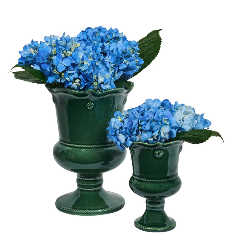 Berry & Thread Petite Parterre Garden Vase - Basil, overall height- 8''