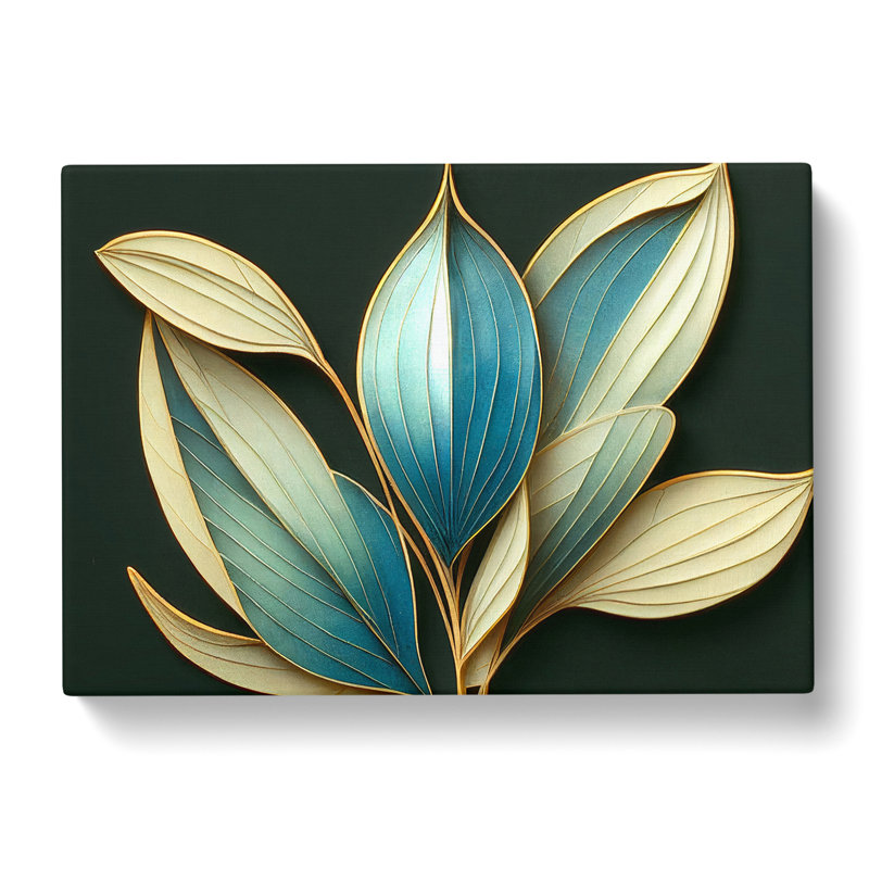 Deco Plant Leaf Vol.4 - Wrapped Canvas, 50cm H x 76cm W x 3cm D