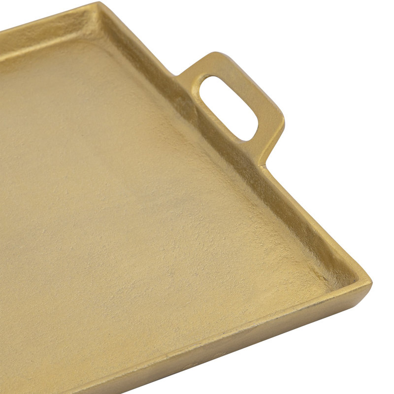 Plateau de service Luciana, H 0,5 po x l 25 po x P 15 po, Laiton