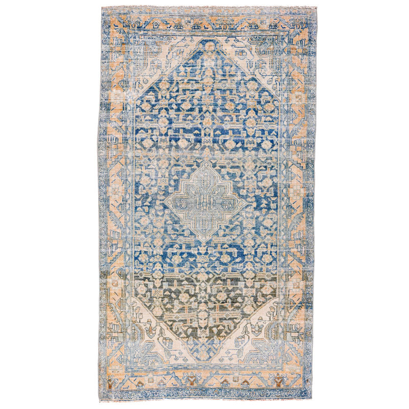 One-of-a-Kind 3'11'' X 7'3'' 1990s Wool Area Rug in
