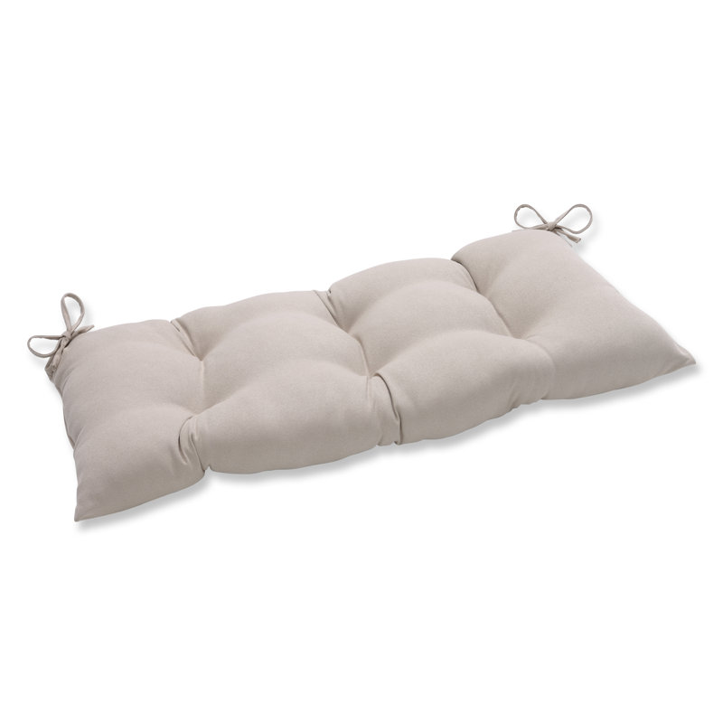 Coussin de causeuse intérieur / extérieur Renel, Beige uni, Vert