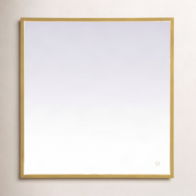 Miroir Piche, 27 po x 30 po, Laiton