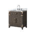 Ensemble de meuble-lavabo simple avec plateau en marbre et robinet
