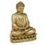 Sculpture décorative de Bouddha en médaillon en polystone avec sculptures gravées et détails en relief