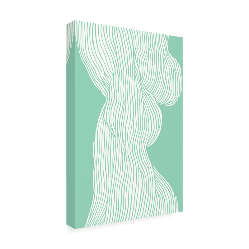 Fibre bolognaise no 1, impression sur toile, H 19 po x l 12 po x P 2 po, Menthe
