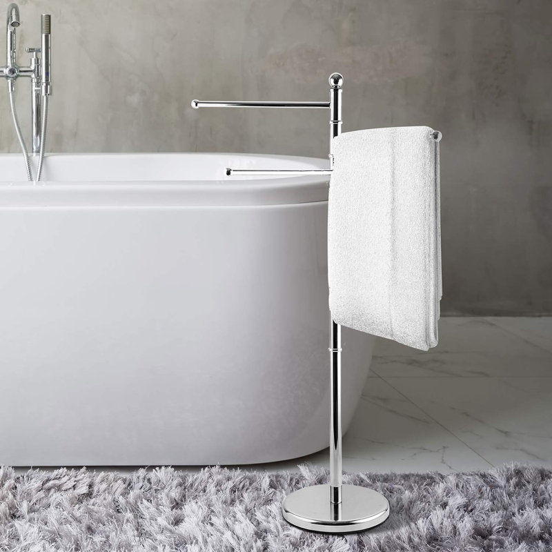 3 Freestanding Towel Stand, Silver