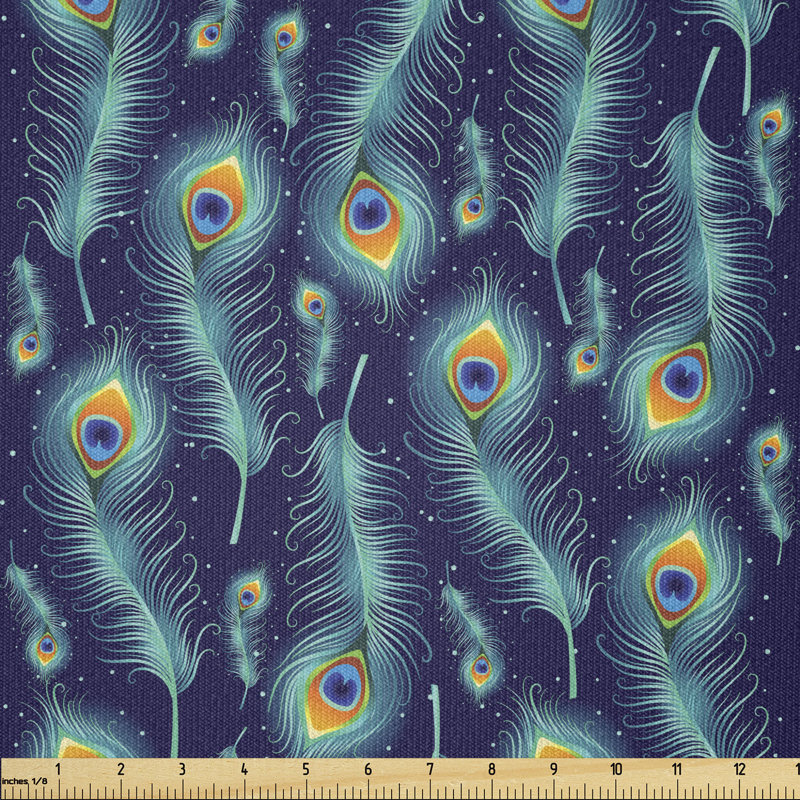 Cowins Graphic Peacock Feathers Multi-Purpose Fabric