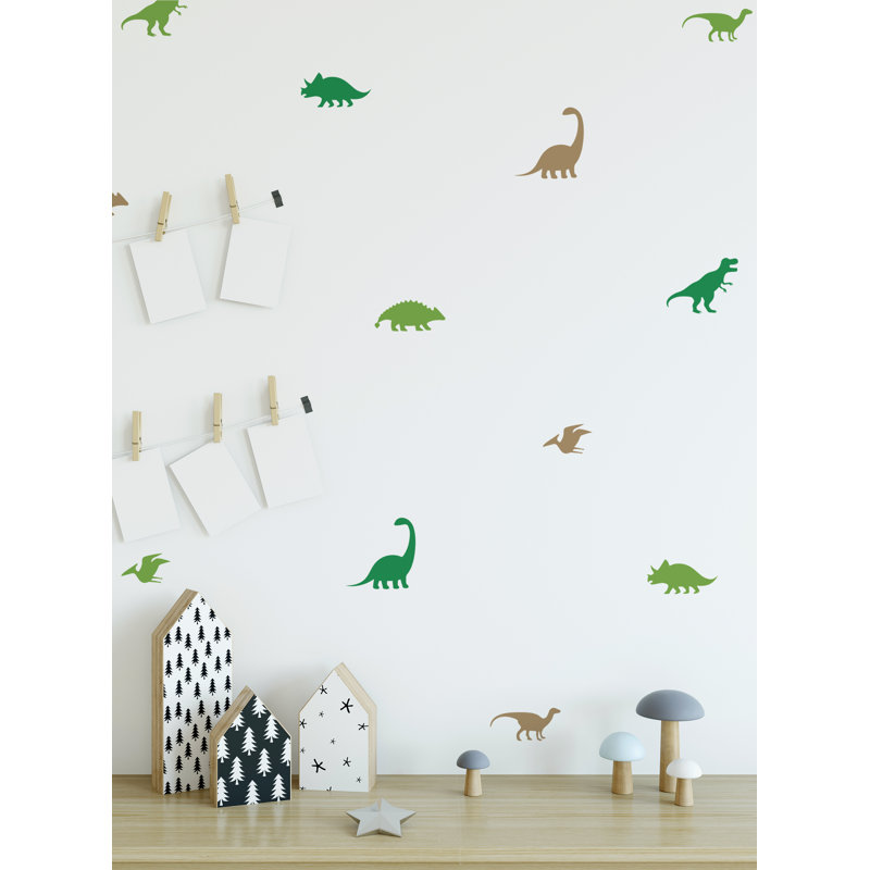 Adhésif décoratif dinosaure, Vert