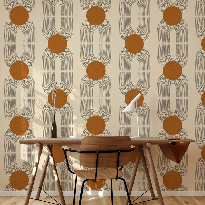 Papier peint géométrique art déco