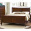 Brown Cherry Finish Style 1Pc Queen Size Sleigh Bed Traditional Design